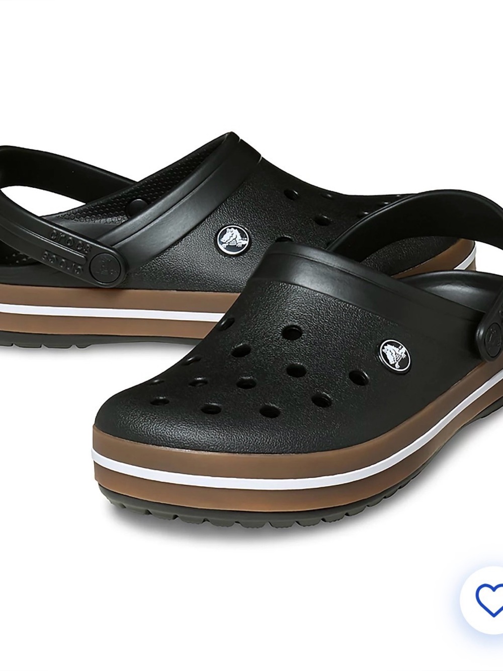 CROCS Kids Black Classic Clog with Heel Strap